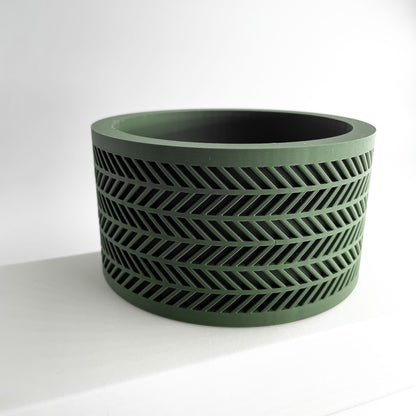 Planter Pot, Sculptural Indoor Vessel, Herb Container, Minimalist Desk Organizer