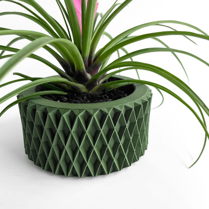 Artistic Planter Pot, Modern Architectural Indoor Plant Vessel, Sculptural Desk Nordic Style Accent, Minimalist