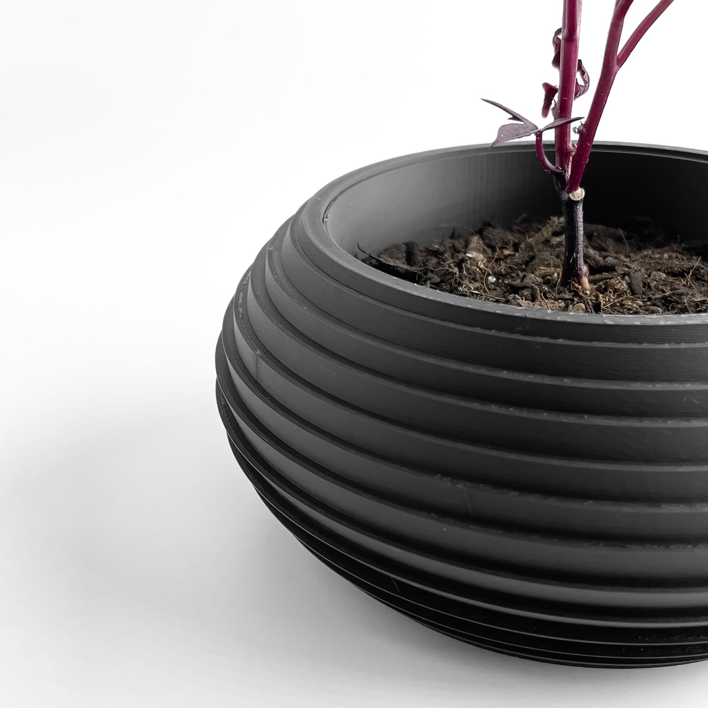 Geometric Planter Pot, Front-Facing Succulent Holder, Herb Organizer, Minimalist, Nordic Style, Art Deco Accent