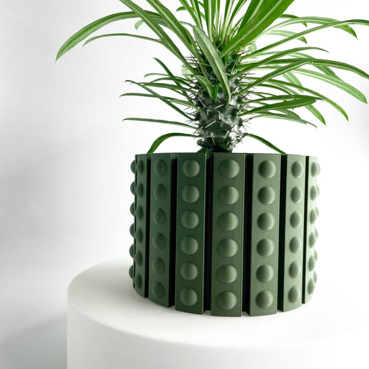 succulent planter, sculptural contemporary terracotta textured desktop centerpiece