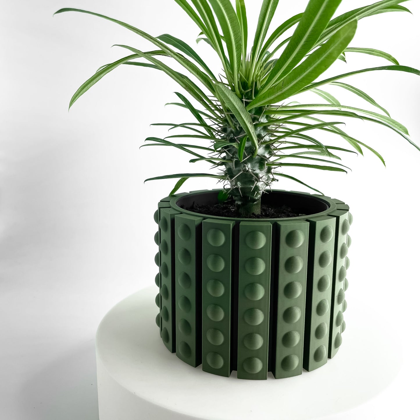 succulent planter, sculptural contemporary terracotta textured desktop centerpiece