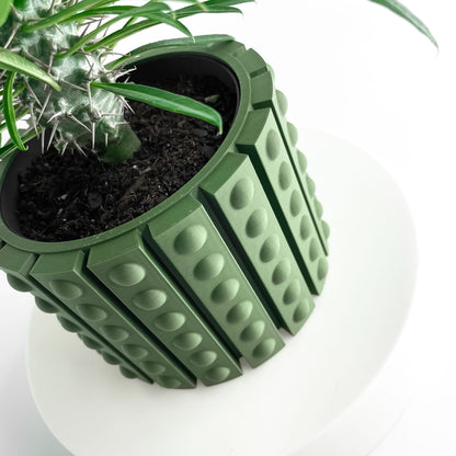 succulent planter, sculptural contemporary terracotta textured desktop centerpiece