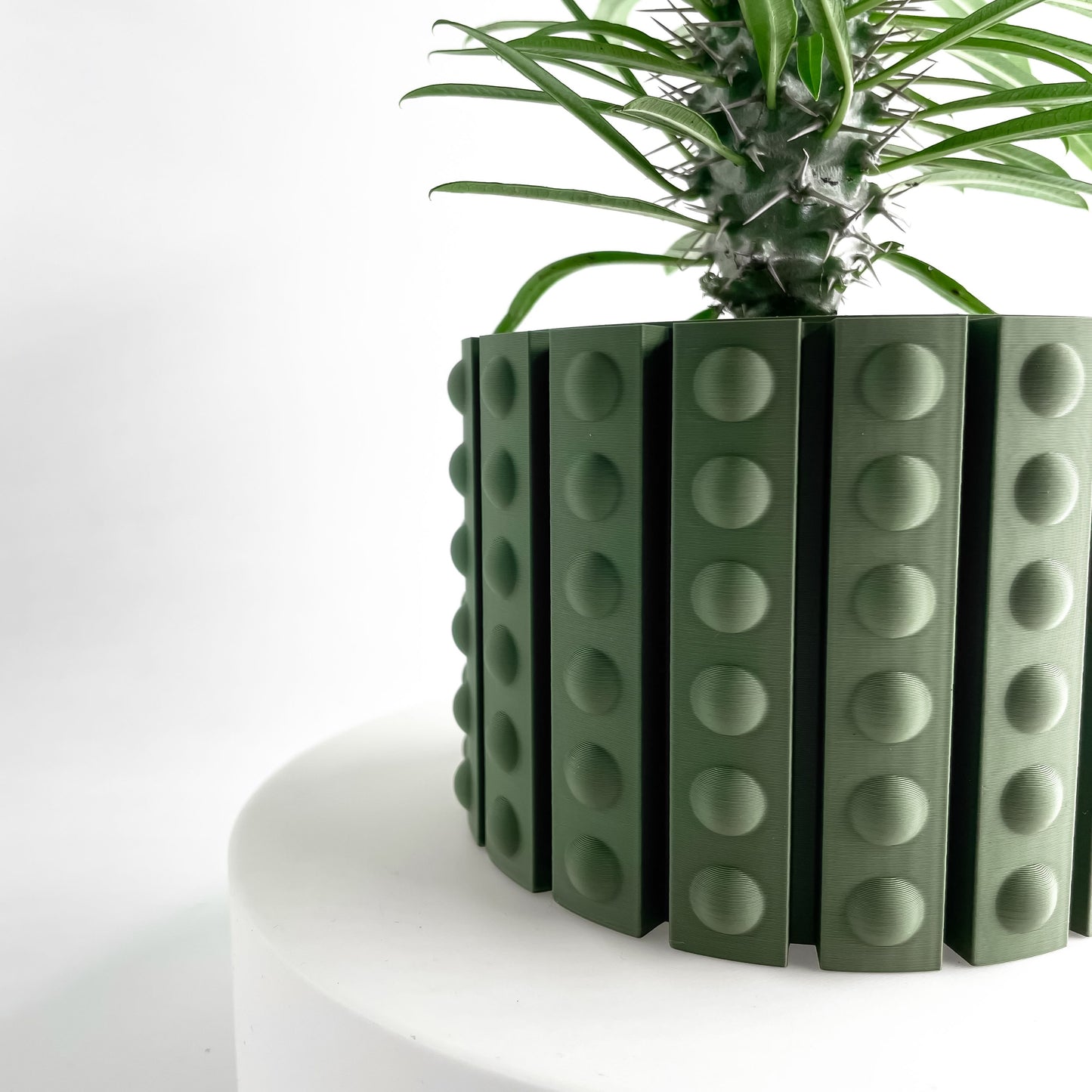 succulent planter, sculptural contemporary terracotta textured desktop centerpiece