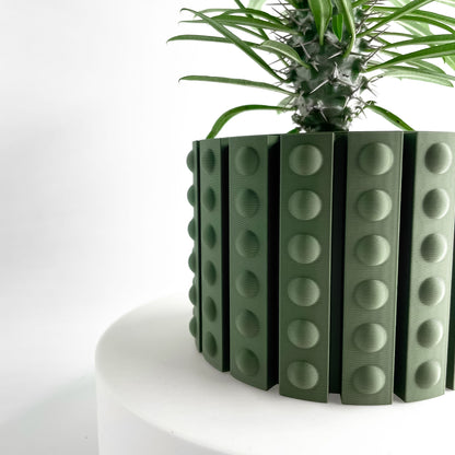 succulent planter, sculptural contemporary terracotta textured desktop centerpiece