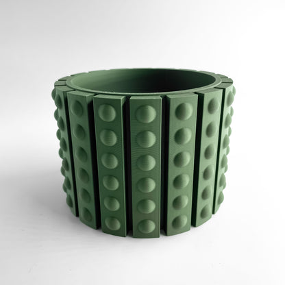 succulent planter, sculptural contemporary terracotta textured desktop centerpiece