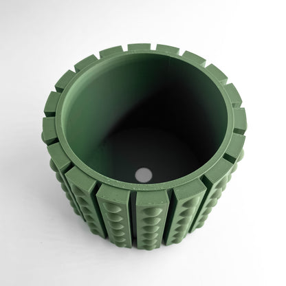 succulent planter, sculptural contemporary terracotta textured desktop centerpiece