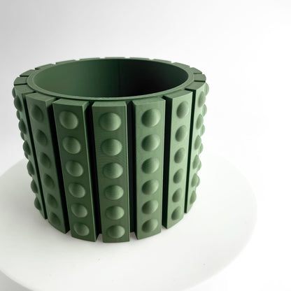 succulent planter, sculptural contemporary terracotta textured desktop centerpiece