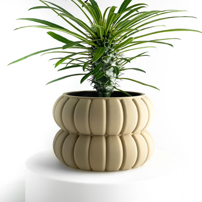 Planter Pot, Minimalist Olive Scandinavian Lifestyle Decor, Indoor Succulent Vessel