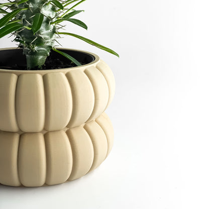 Planter Pot, Minimalist Olive Scandinavian Lifestyle Decor, Indoor Succulent Vessel