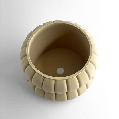 Planter Pot, Minimalist Olive Scandinavian Lifestyle Decor, Indoor Succulent Vessel