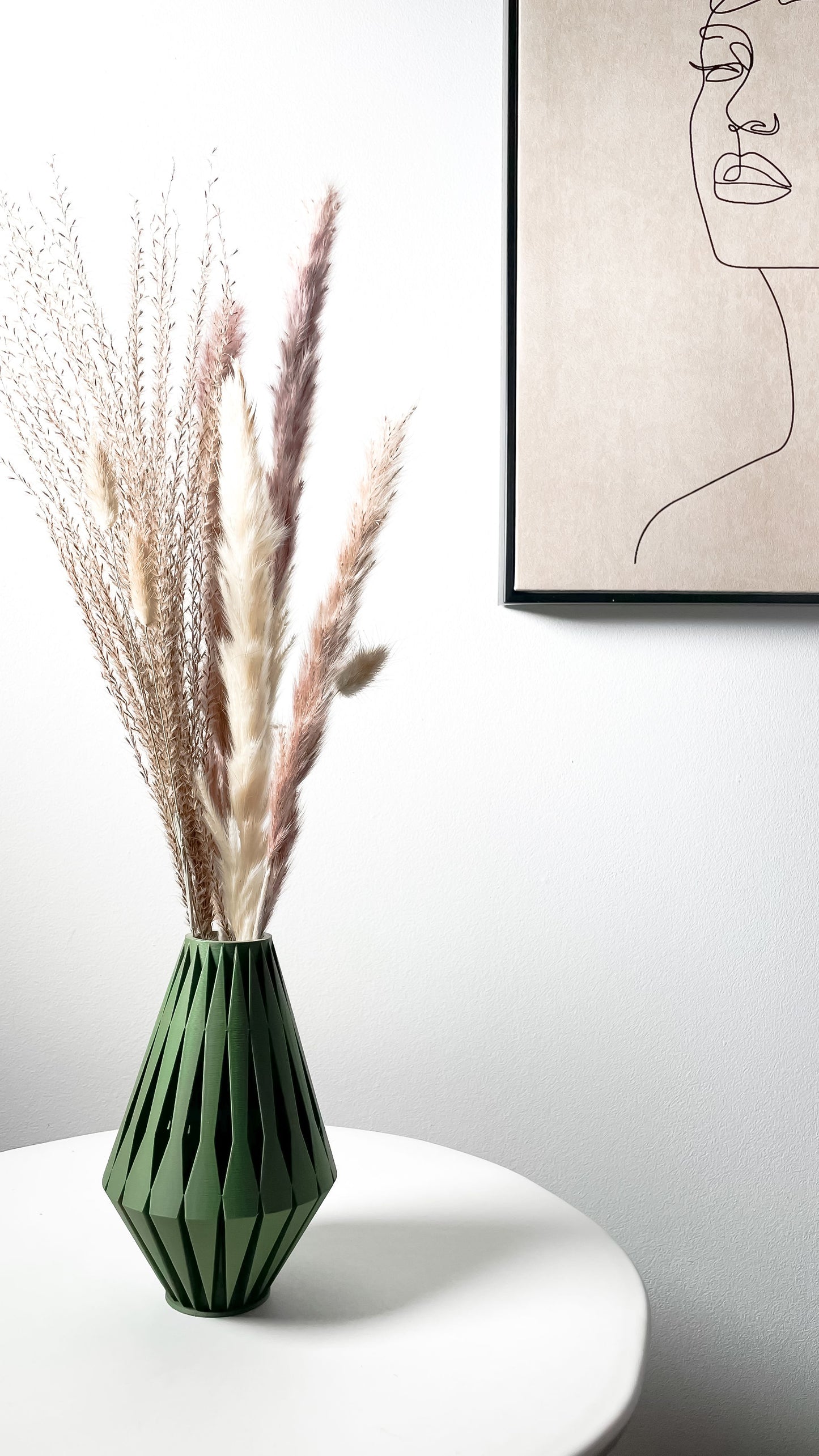 Flower Vase, Sculptural Tabletop Planter, Mantel Accent, Nordic Contemporary Minimalist