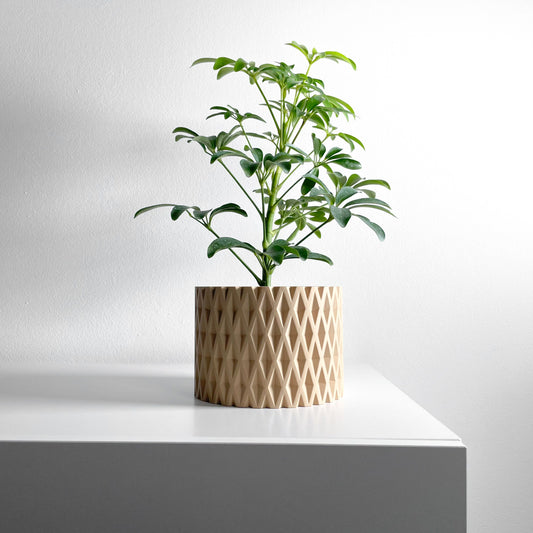 Planter Pot, Contemporary Indoor Container, Succulent Holder, Herb Decor, Minimalist Balcony Plant Idea