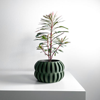 Decorative Planter Pot, Sculptural Indoor Plant Vessel, Desk Herb Organizer, Modern 3D Printed Bowl