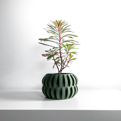 Decorative Planter Pot, Sculptural Indoor Plant Vessel, Desk Herb Organizer, Modern 3D Printed Bowl