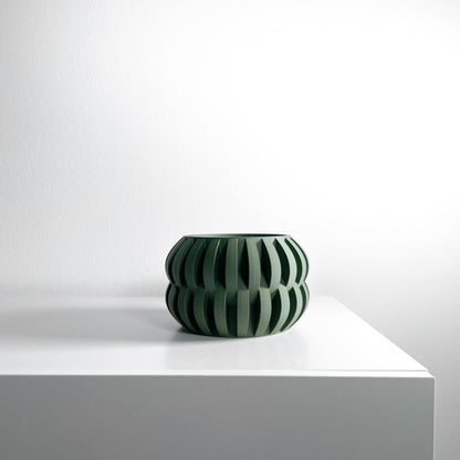 Decorative Planter Pot, Sculptural Indoor Plant Vessel, Desk Herb Organizer, Modern 3D Printed Bowl