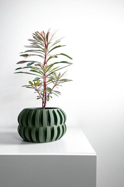 Decorative Planter Pot, Sculptural Indoor Plant Vessel, Desk Herb Organizer, Modern 3D Printed Bowl