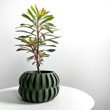 Decorative Planter Pot, Sculptural Indoor Plant Vessel, Desk Herb Organizer, Modern 3D Printed Bowl