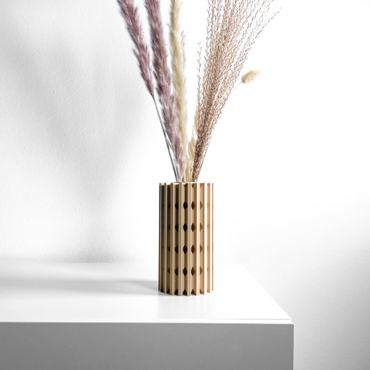 Vase, Geometric Modern Accent, Tabletop Mantel Organizer, Desktop Elegant Planter