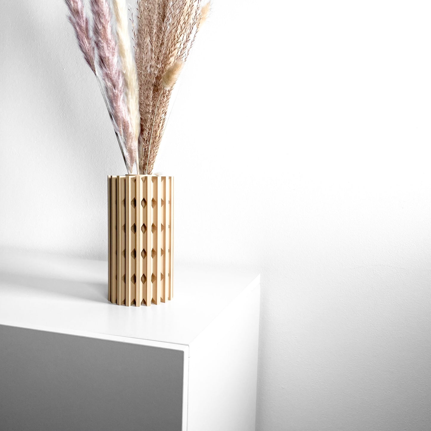 Vase, Geometric Modern Accent, Tabletop Mantel Organizer, Desktop Elegant Planter