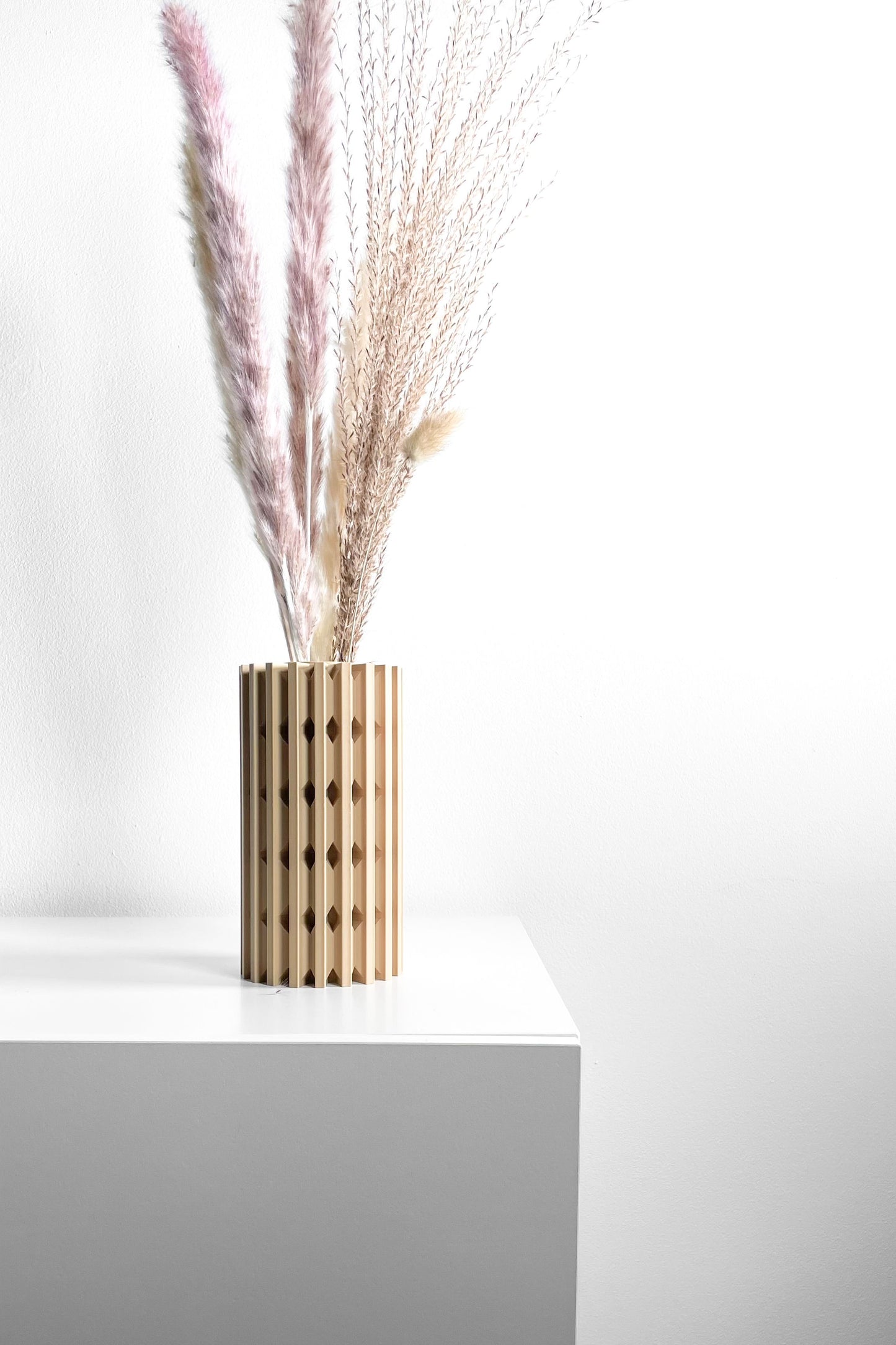 Vase, Geometric Modern Accent, Tabletop Mantel Organizer, Desktop Elegant Planter