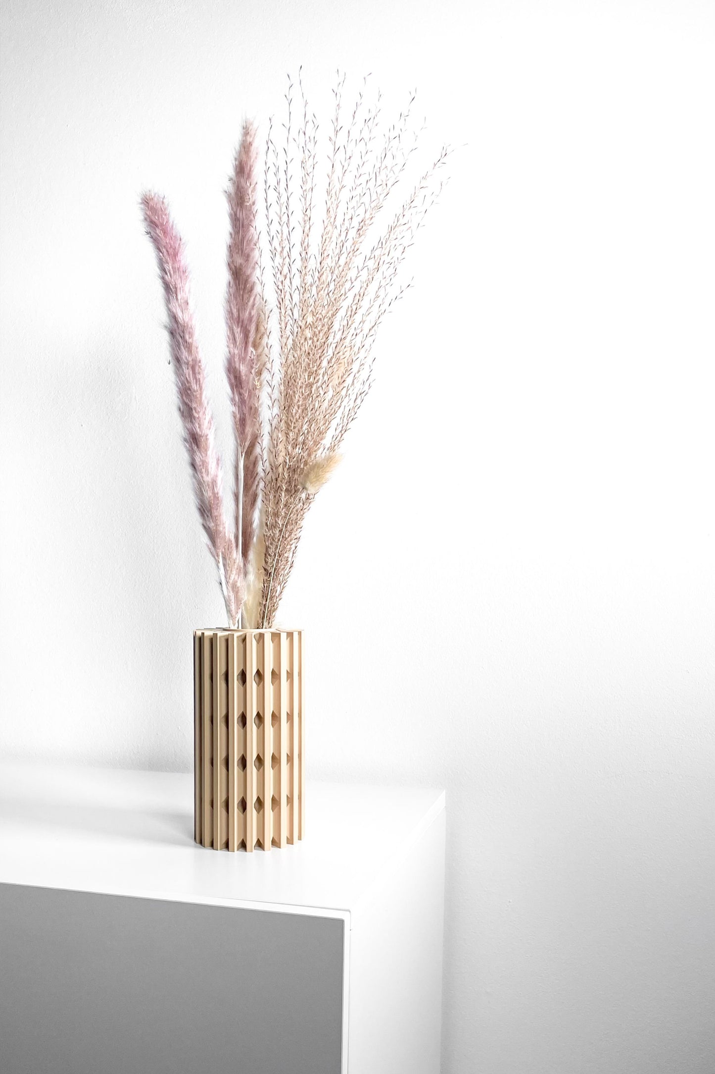 Vase, Geometric Modern Accent, Tabletop Mantel Organizer, Desktop Elegant Planter