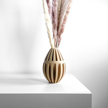 Modern Vase, Minimalist Sculptural Table Centerpiece, Decorative Planter Accent Matte-White