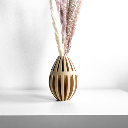 Modern Vase, Minimalist Sculptural Table Centerpiece, Decorative Planter Accent Matte-White