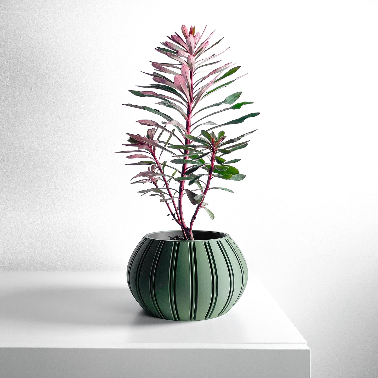 Japandi Style, Geometric Planter Pot, Stylish Succulent Holder, Indoor Herb Container, Desk Organizer, Minimalist