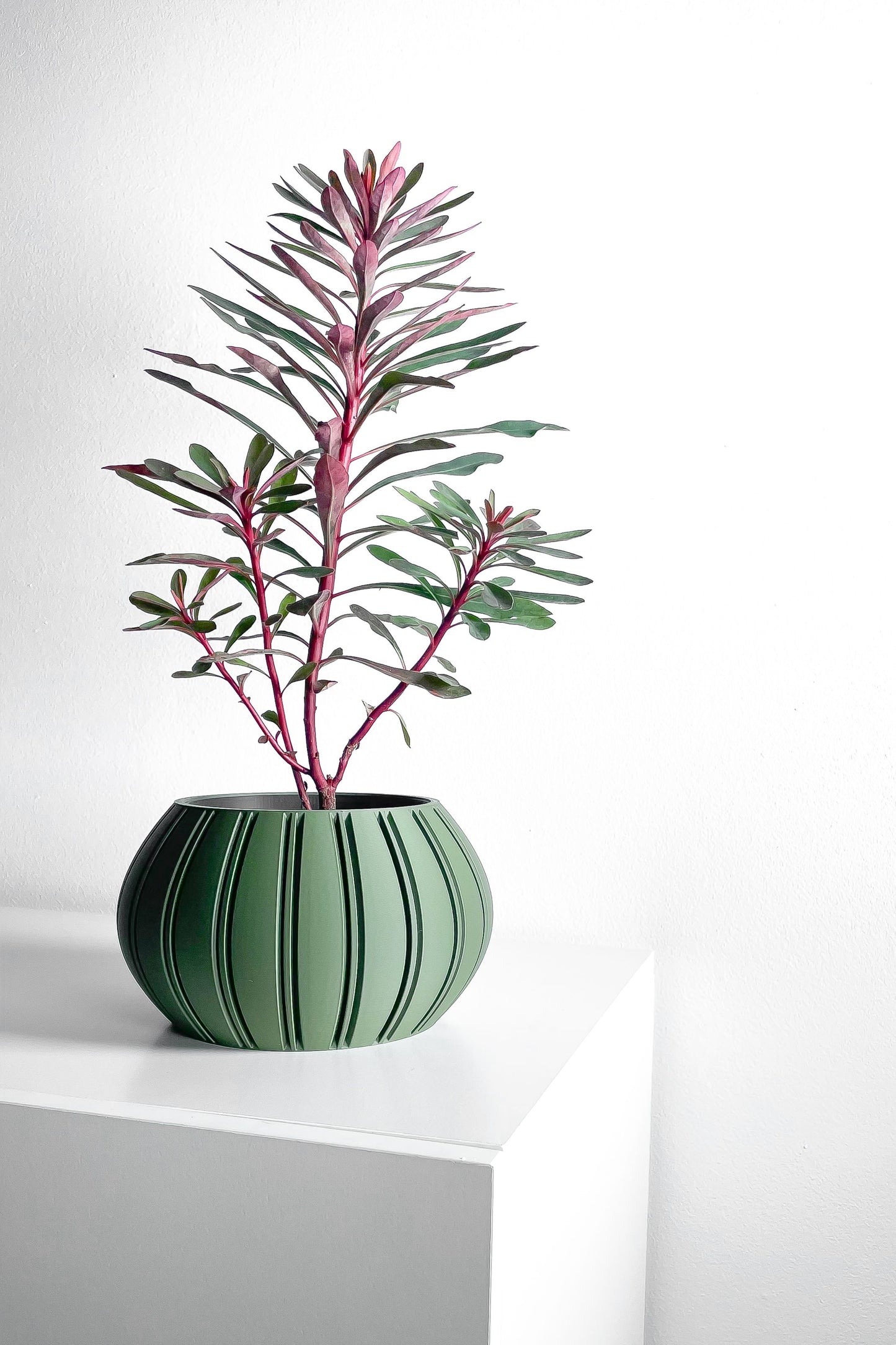 Japandi Style, Geometric Planter Pot, Stylish Succulent Holder, Indoor Herb Container, Desk Organizer, Minimalist