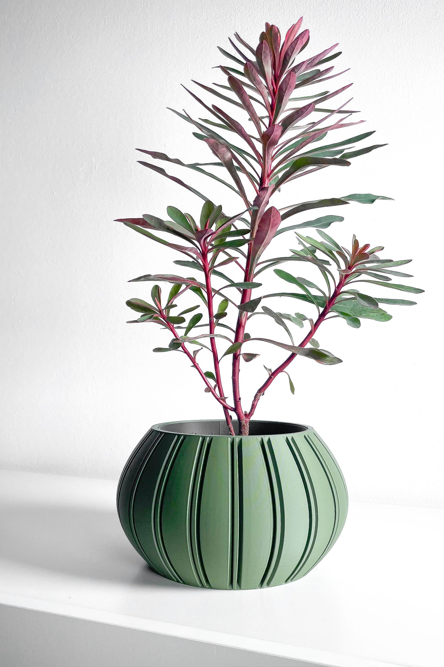 Japandi Style, Geometric Planter Pot, Stylish Succulent Holder, Indoor Herb Container, Desk Organizer, Minimalist