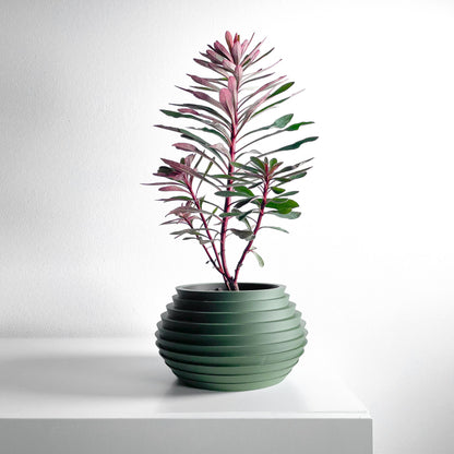 planter pot, sculptural architectural tabletop succulent desktop herb vessel, contemporary