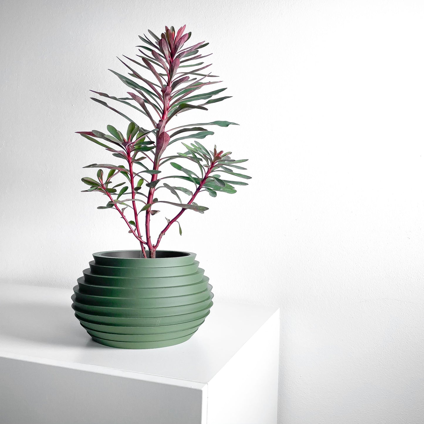 planter pot, sculptural architectural tabletop succulent desktop herb vessel, contemporary