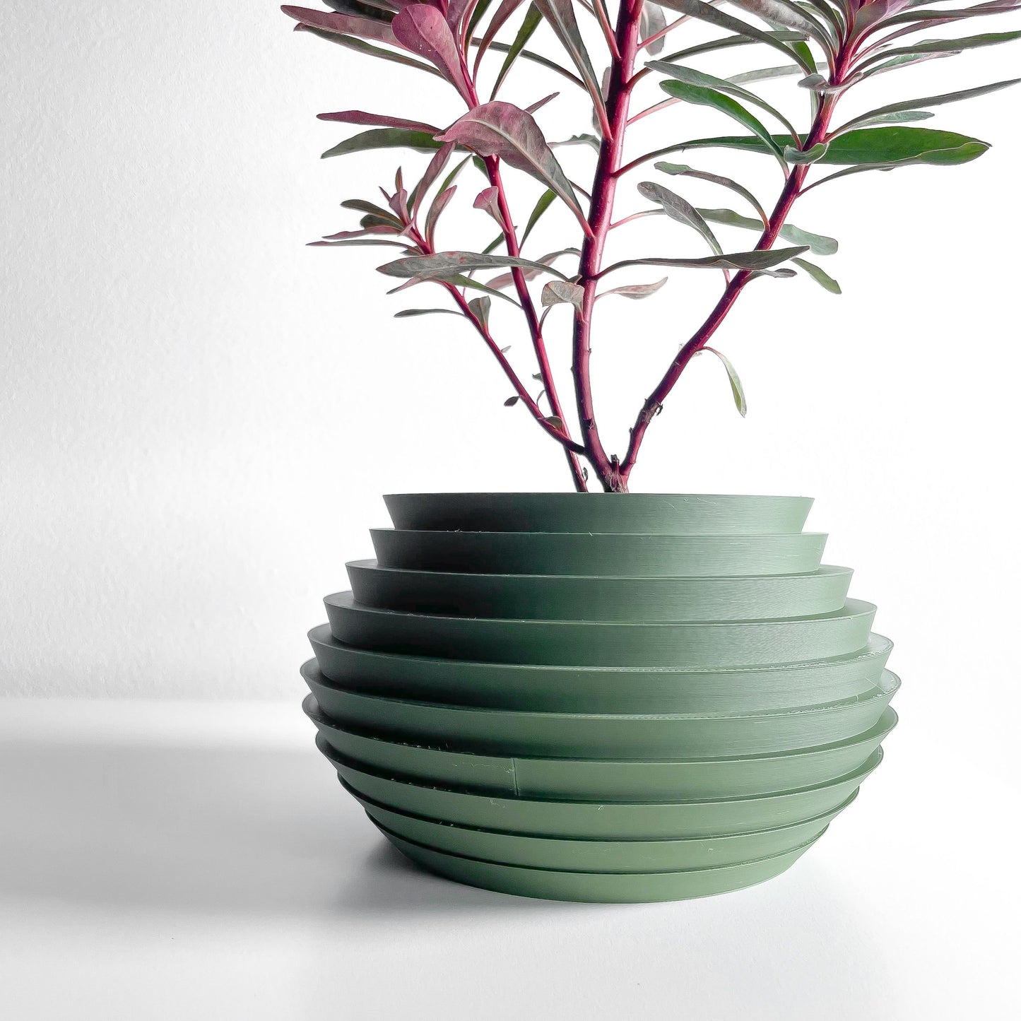planter pot, sculptural architectural tabletop succulent desktop herb vessel, contemporary