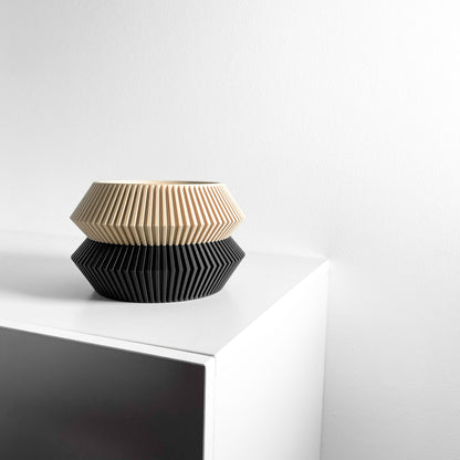 Geometric Artistic Planter Pot, Sculptural Succulent Vessel, Stylish Herb Container, Original Desk Accent, Nordic