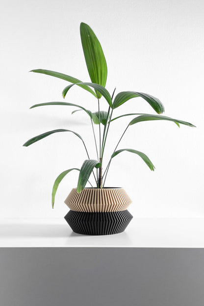 Geometric Artistic Planter Pot, Sculptural Succulent Vessel, Stylish Herb Container, Original Desk Accent, Nordic