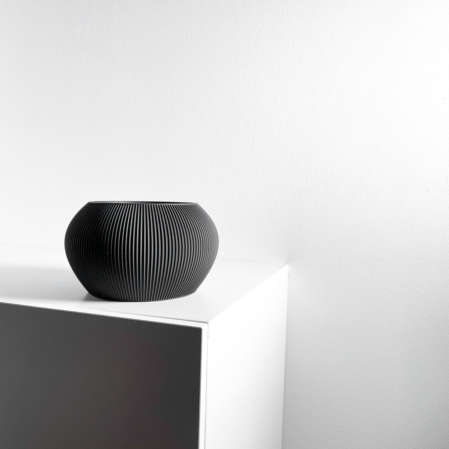 planter pot, sculptural indoor container, greenery holder, elegant desktop organizer