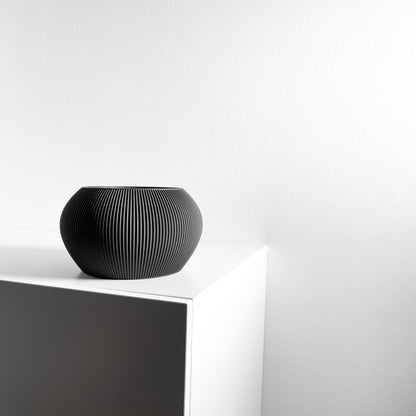 planter pot, sculptural indoor container, greenery holder, elegant desktop organizer