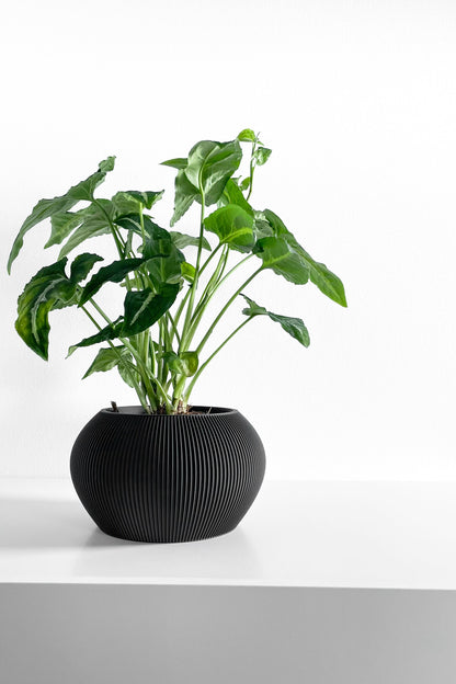 planter pot, sculptural indoor container, greenery holder, elegant desktop organizer