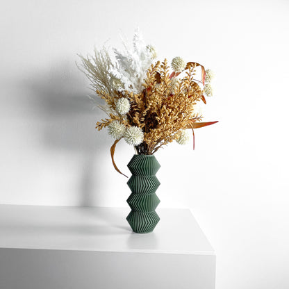 modern vase, minimalist curvilinear bud holder, scandinavian tabletop display, mantel