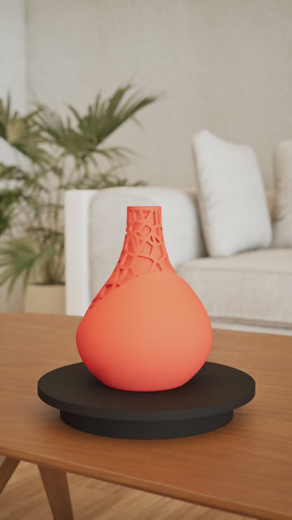 Contemporary Vase, Sculptural Flower Holder, Minimalist Tabletop Accent Modern Living