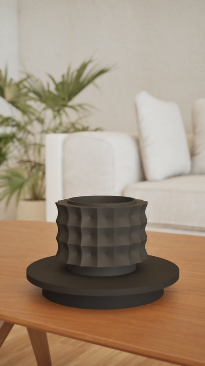 Planter Pot, Sculptural Desktop Herb Organizer, Modern Workspace Greenery Accent