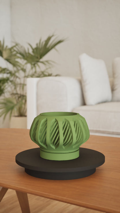 Planter Pot, Sculptural Geometric Modern Container, Succulent Holder, Desk Organizer