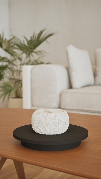 Lidded Jar, Twist Lid Container, Elegant Countertop Catchall, Nordic Minimalist!