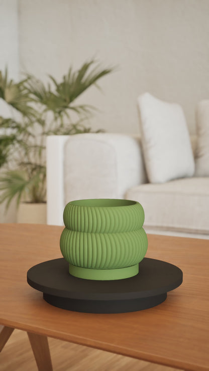 Planter Pot Set, Modern Indoor Succulent Holder, Sculptural Minimalist Organizer