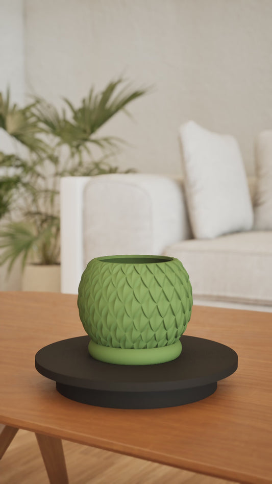 Contemporary Minimalist Planter Pot, Indoor Succulent Container, Desk Greenery Gift, Eco Terracotta Style