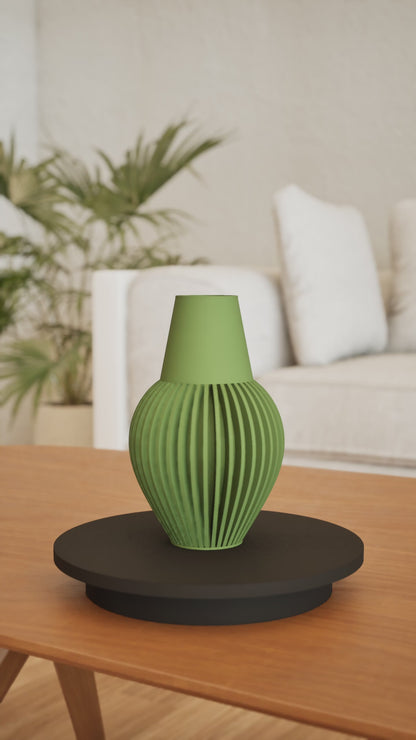 Modern Vase, Sculptural Tabletop Flower Holder, ArtDecoInspired Nordic Statement