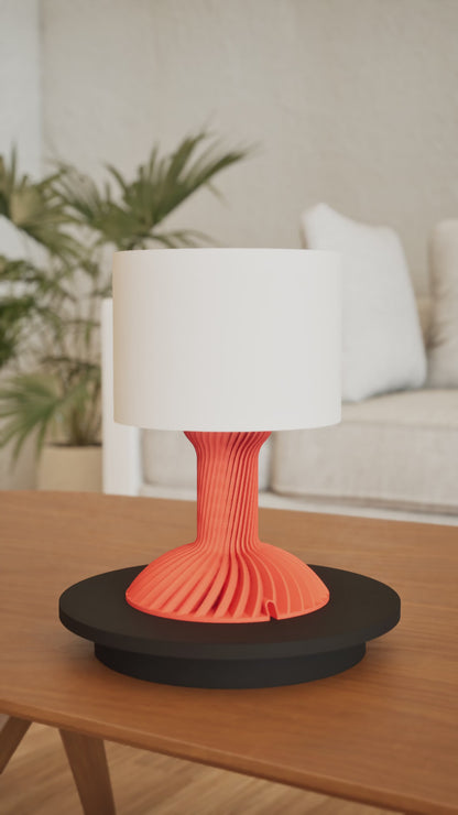 Table Lamp Night Shade, Bedside Desk Light, Illuminating Scandinavian Accent, Ambient Room Lighting