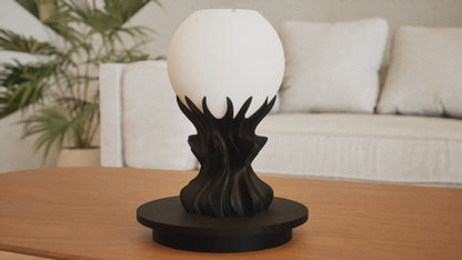 Modern Table Lamp, Orb Ambient LED Nightlight, Minimalist Scandinavian NightstandAccent