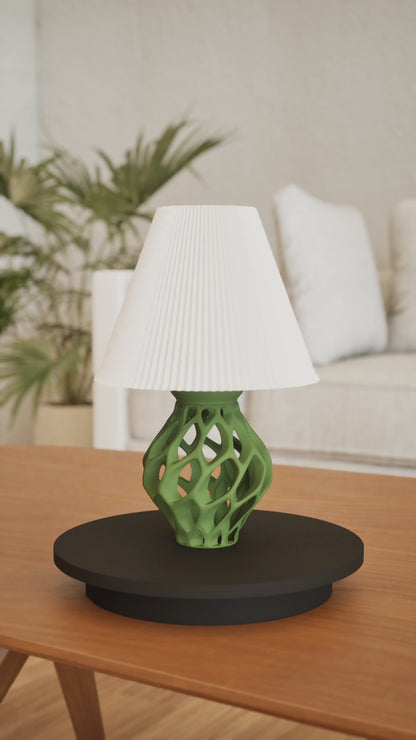 Artistic, Japandi Style Table Lamp, Original Nightstand Illumination, Ambient LED Space Accent, Multifunction Lighting