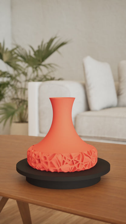 Modern Vase, Sculptural Geometric Tabletop Flower Holder, Japandi Minimalist Accent